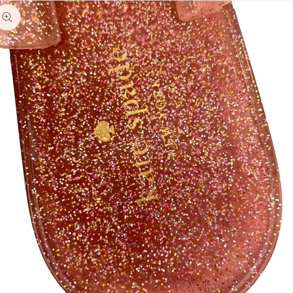 Kate Spade JONI Style Glitter Pink Jelly Straps Flats Size‎ 10 brand new